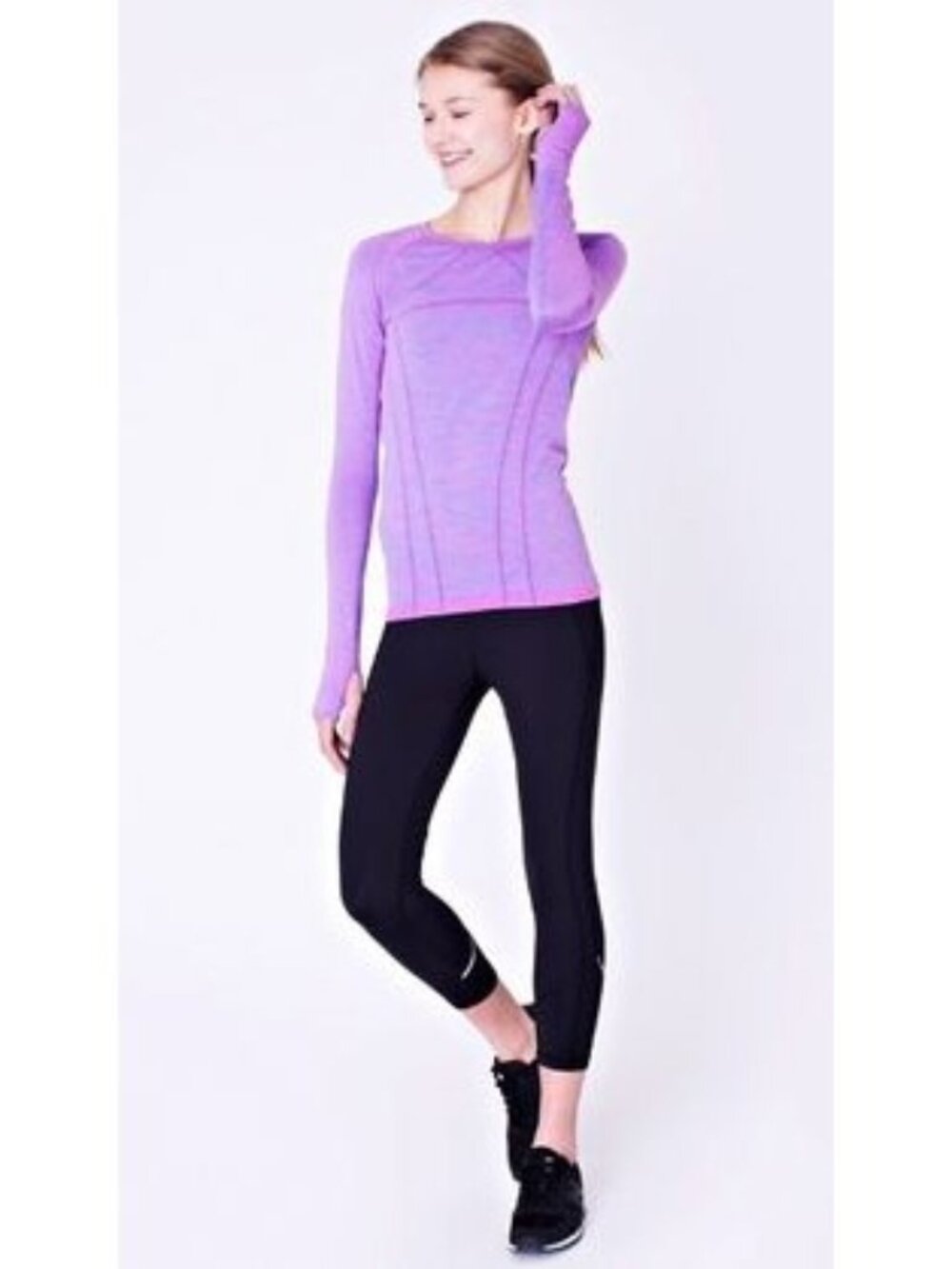Ivivva Girls Purple Flytech Activewear Tee, Size 14